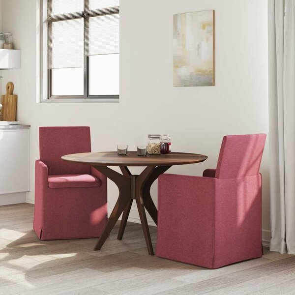VidaXL Étkező Székek 2 pcs bordó 57 x 67 x 95 cm szövet