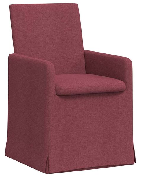 VidaXL Étkező Székek 2 pcs bordó 57 x 67 x 95 cm szövet