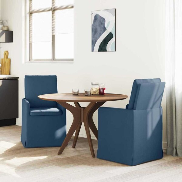 VidaXL Étkező Székek 2 pcs Kék 57 x 67 x 98 cm szövet