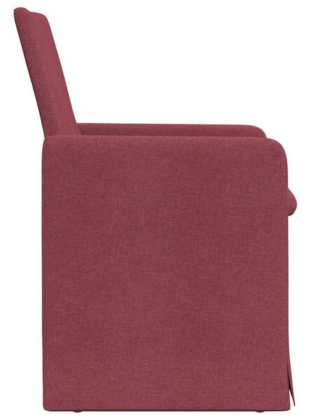 VidaXL Étkező Székek 2 pcs bordó 57 x 67 x 95 cm szövet