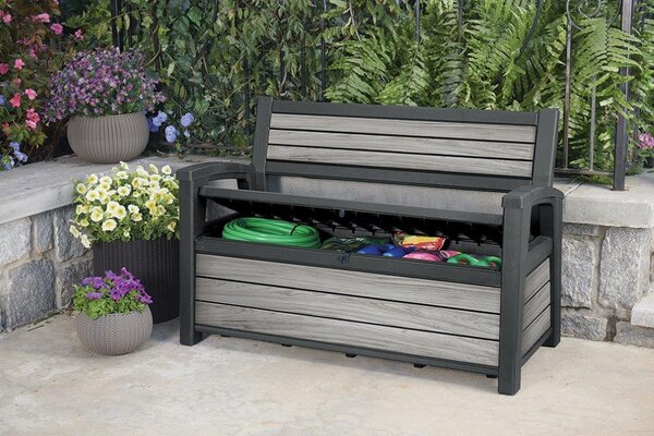 Kerti pad Keter Deco Garden Bench Storm grey