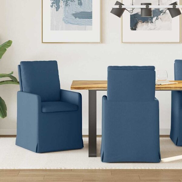 VidaXL Étkező Székek 2 pcs Kék 57 x 67 x 98 cm szövet