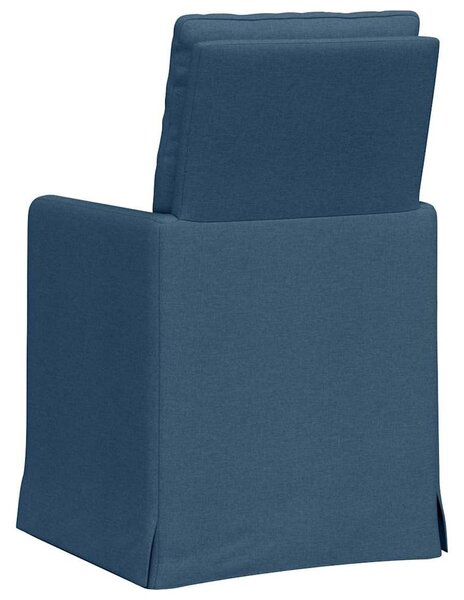 VidaXL Étkező Székek 2 pcs Kék 57 x 67 x 98 cm szövet