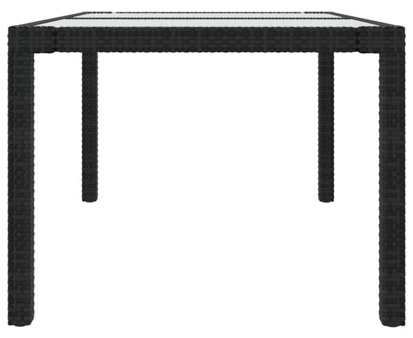 Polyrattan Kültéri Étkezőgarnitúra - 5 részes - Fekete
