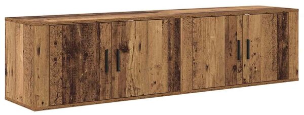 VidaXL Fali TV szekrény szett 2 pcs Öreg fa 80 x 34,5 x 40 cm Faanyag