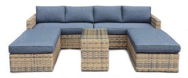 ROJAPLAST Hartford 5 részes műrattan kerti garnitúra