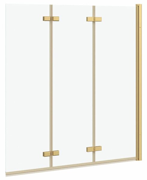 VidaXL Összecsukható Zuhanyzó Előtető Arany 130 x 138 cm