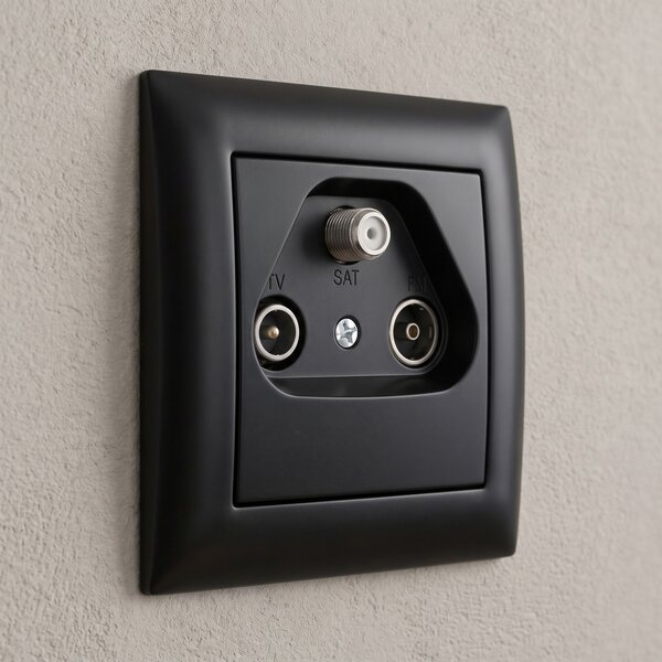 RTV-SAT Csatlakozóaljzat OSTE JNH011-A BLACK