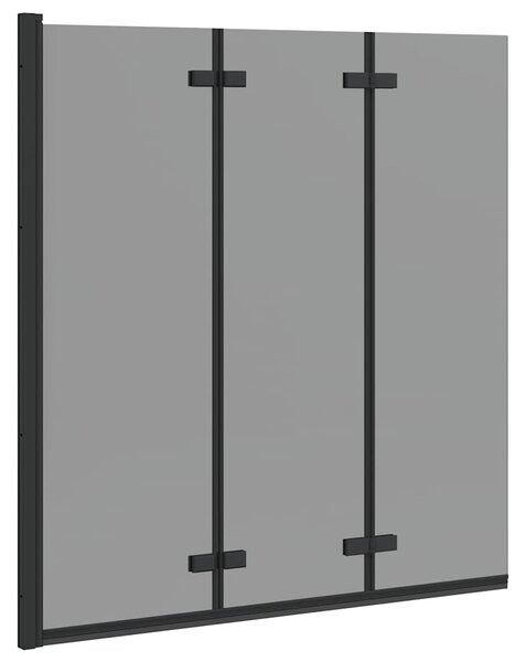 VidaXL Összecsukható Zuhanyzó Előtető Fekete 130 x 138 cm