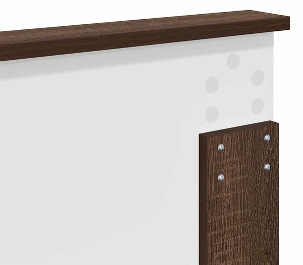 VidaXL Fejtámla fejtámlával Barna Tölgy 180 cm Faanyag