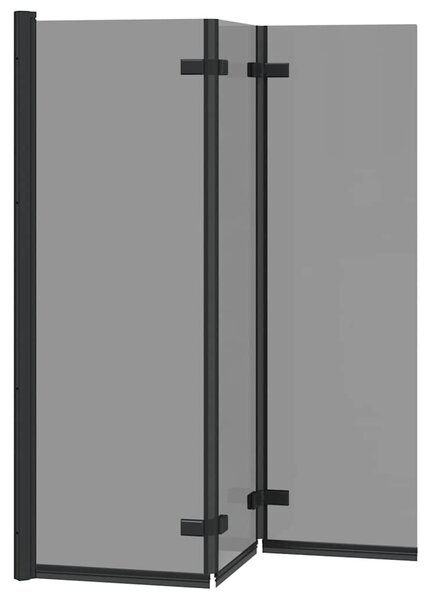 VidaXL Összecsukható Zuhanyzó Előtető Fekete 130 x 138 cm