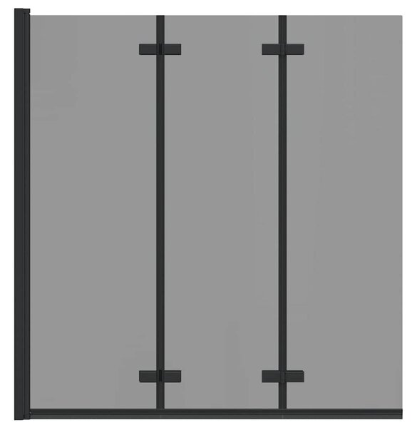 VidaXL Összecsukható Zuhanyzó Előtető Fekete 130 x 138 cm