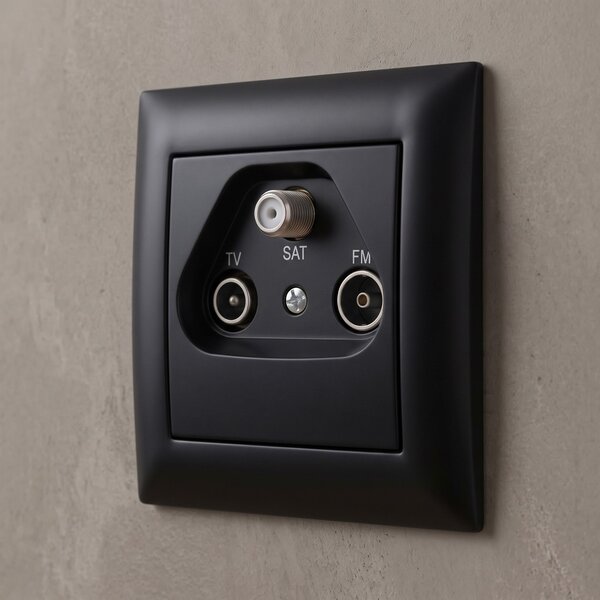 RTV-SAT Csatlakozóaljzat OSTE JNH011-A BLACK