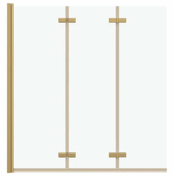 VidaXL Összecsukható Zuhanyzó Előtető Arany 130 x 138 cm