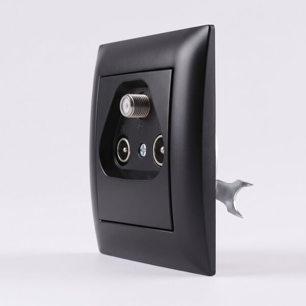 RTV-SAT Csatlakozóaljzat OSTE JNH011-A BLACK