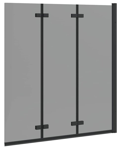 VidaXL Összecsukható Zuhanyzó Előtető Fekete 130 x 138 cm