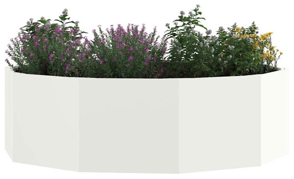 VidaXL Növénytartó Fehér 120 x 120 x 35 cm Acél