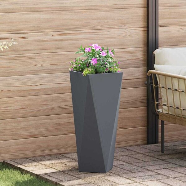 VidaXL Növénytartó 2 pcs Antracit 30 x 30 x 75 cm Acél