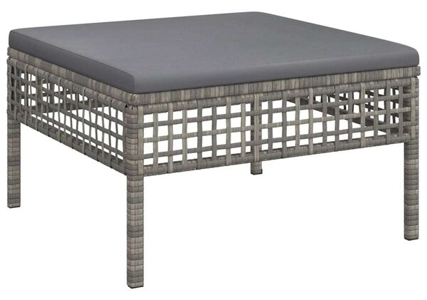 Polyrattan Kerti Ülőgarnitúra - 6 részes - Szürke