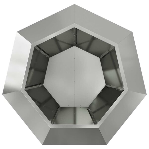 VidaXL Növénytartó 2 pcs Ezüst 100 x 100 x 80 cm Horganyzott acél