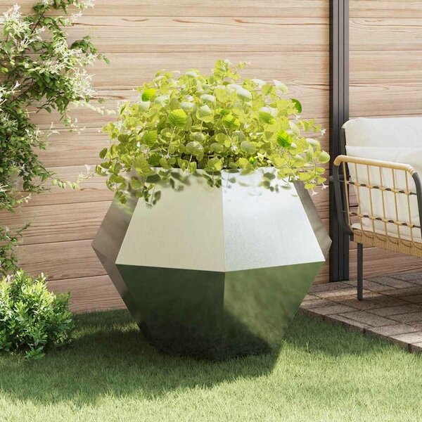 VidaXL Növénytartó 2 pcs Ezüst 100 x 100 x 80 cm Horganyzott acél