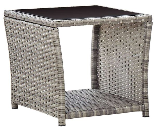 Polyrattan Kerti Ülőgarnitúra - 3 részes - Szürke