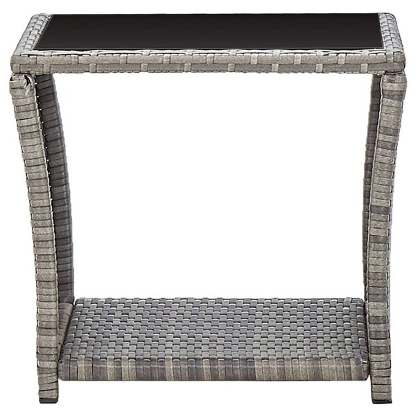 Polyrattan Kerti Ülőgarnitúra - 3 részes - Szürke