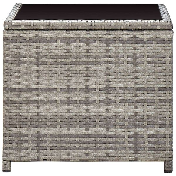 Polyrattan Kerti Ülőgarnitúra - 3 részes - Szürke