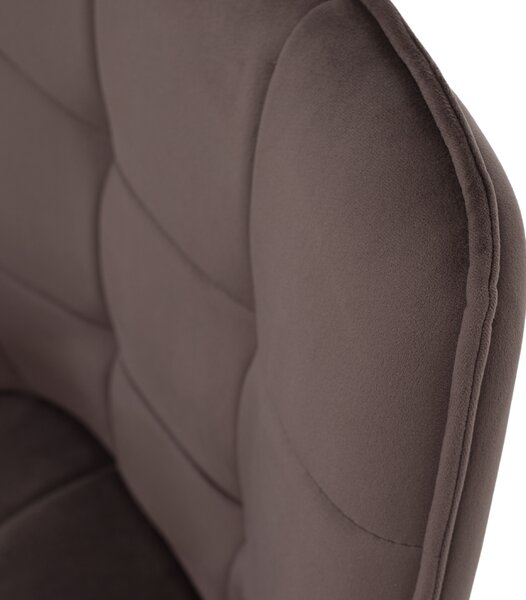 Design fotel, szürkésbarna Velvet/fekete, PETIN