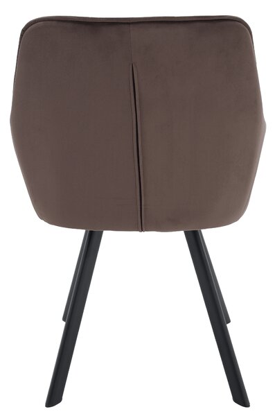 Design fotel, szürkésbarna Velvet/fekete, PETIN