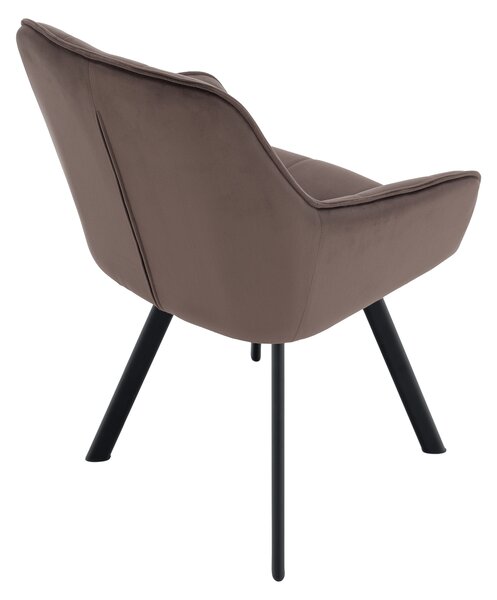 Design fotel, szürkésbarna Velvet/fekete, PETIN