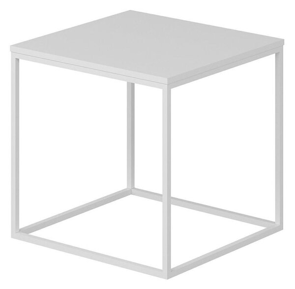 Lerakóasztal, fehér, fém kerettel - SEUL