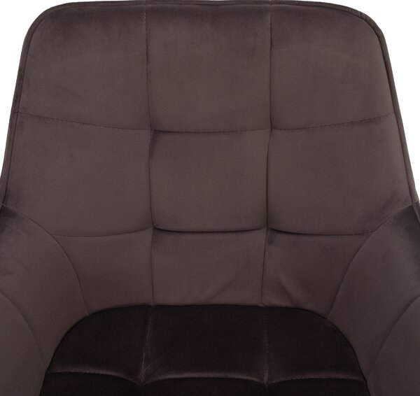 Design fotel, szürkésbarna Velvet/fekete, PETIN
