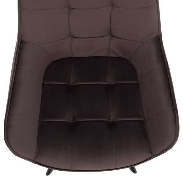 Design fotel, szürkésbarna Velvet/fekete, PETIN