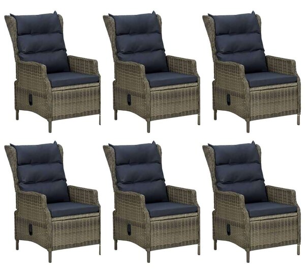VidaXL 7 részes barna polyrattan kerti étkezőgarnitúra
