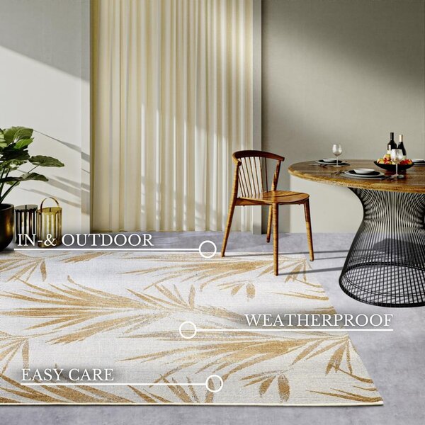 Fehér-aranyszínű kültéri szőnyeg 120x180 cm Leonie – Villeroy&Boch