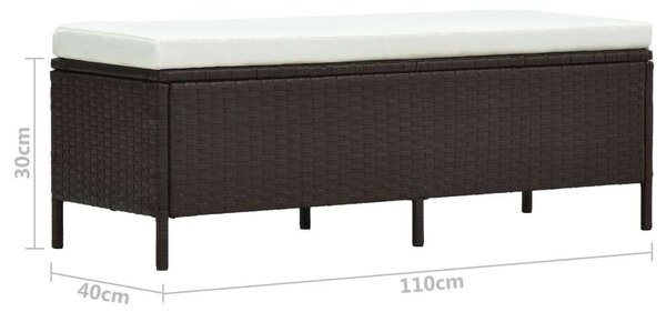 VidaXL Polyrattan Kerti Bútorgarnitúra - 3 részes