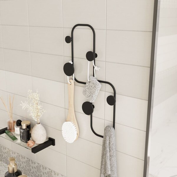 Fali fogas 48cm, fém, fekete - GOLOVOLOMKA