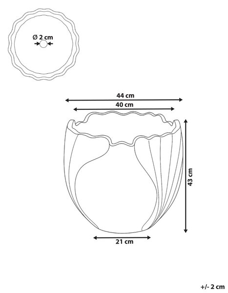 Virágcserép ARPONE 44 cm Világosbézs