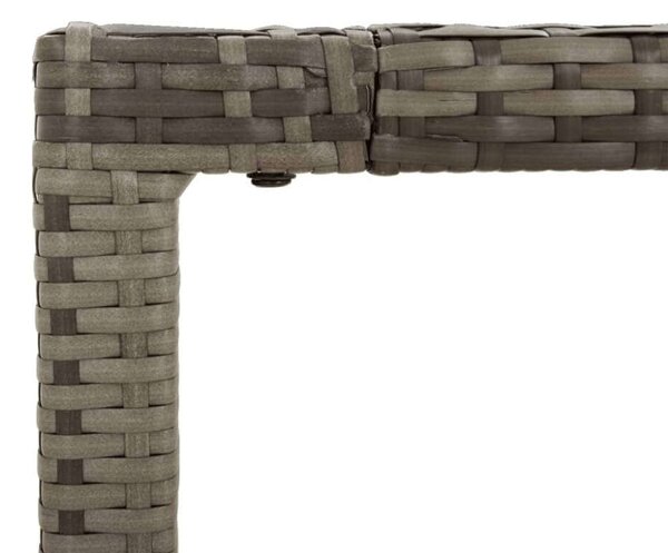 VidaXL 5 részes szürke polyrattan kerti étkezőgarnitúra párnával