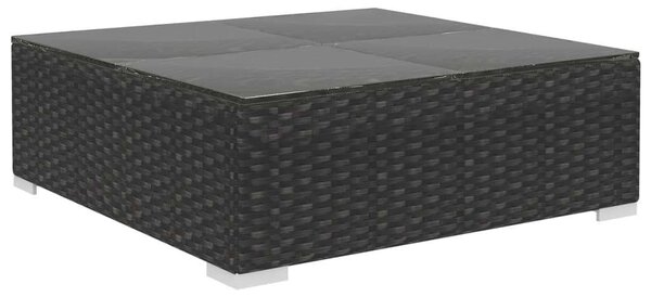 VidaXL Polyrattan Kerti Bútorszett - 5 részes - Fekete