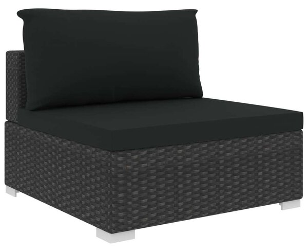 VidaXL Polyrattan Kerti Bútorszett - 5 részes - Fekete