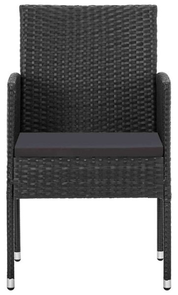 VidaXL Polyrattan Kerti Étkezőgarnitúra - 8 Fős - Fekete