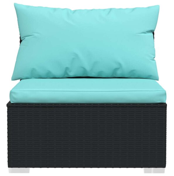 VidaXL Polyrattan Kerti Ülőgarnitúra - 2 részes - Fekete