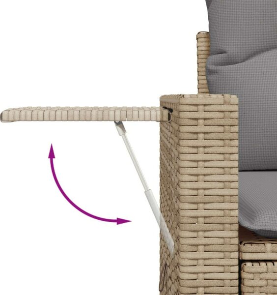 VidaXL Polyrattan Kerti Ülőgarnitúra - 6 részes - Bézs