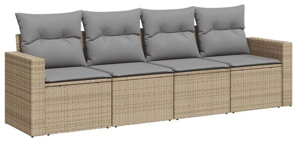VidaXL Polyrattan Kerti Ülőgarnitúra - 4 részes - Bézs