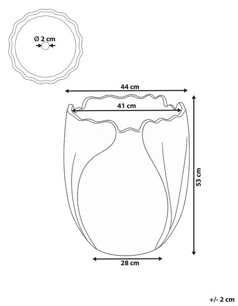 Virágcserép ARPONE 44 cm Világosbézs
