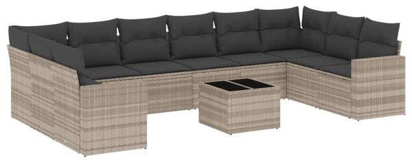 VidaXL Polyrattan Kerti Ülőgarnitúra - 11 részes