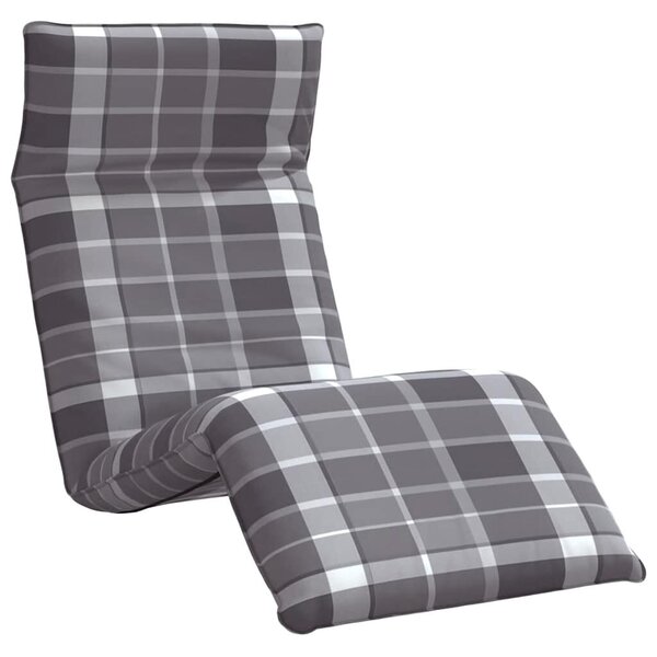 VidaXL oxford-szövet összecsukható napozóágy kockás minta 175x54x8,5cm
