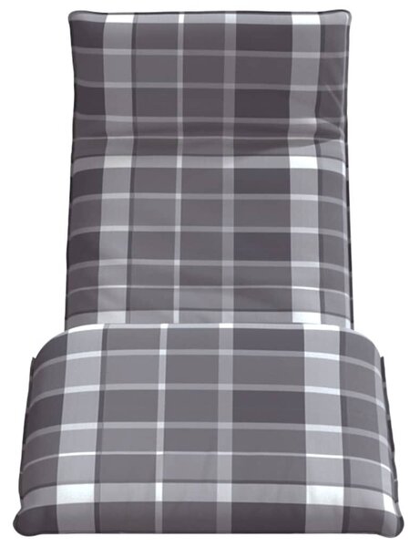 VidaXL oxford-szövet összecsukható napozóágy kockás minta 175x54x8,5cm